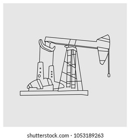 Oil Platform Vector Icon