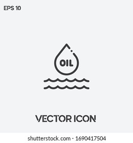 Oil pollution vector icon illustration. Ui/Ux. Premium quality.