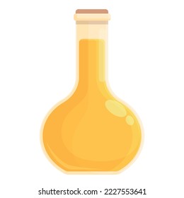 Oil pot icon cartoon vector. Palm food. Tropical extract