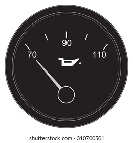  Oil Pressure Gauge icon. vector isolated