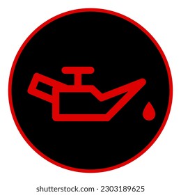 Oil Pressure Warning Light Symbol Sign, Vector Illustration, Isolate On White Background Label. EPS10