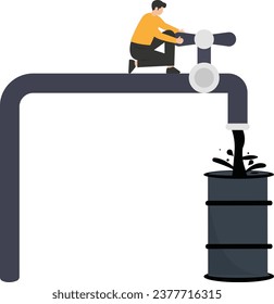 Oil price crisis, risk from energy or oil company stock or loss from commodity price volatility concept

