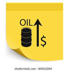 Oil price up icon.