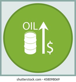 Oil price up icon.