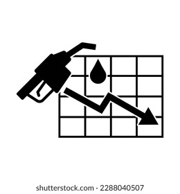 oil price icon design. Oil industry crisis concept. isolated on white background. vector illustration