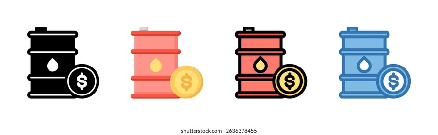 Oil Price Icon Element For Design And Vector