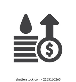 oil price icon - growth icon 