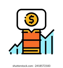 oil price industry color icon vector. oil price industry sign. isolated symbol illustration