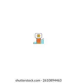 oil price industry color icon vector. oil price industry sign. isolated symbol illustration