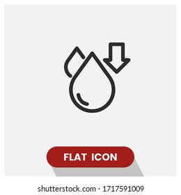 Oil price reduction vector icon. Forecast price symbol. Simple and modern flat vector illustration for web site or mobile app.