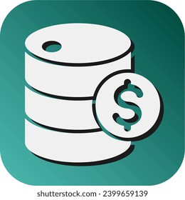 Oil Price Vector Glyph Gradient Background Icon For Personal And Commercial Use.
