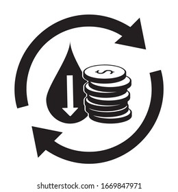 Vektorillustration der Ölpreise