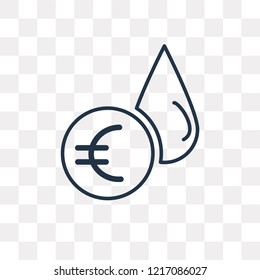 Oil Price Vector Outline Icon Isolated On Transparent Background, High Quality Linear Oil Price Transparency Concept Can Be Used Web And Mobile