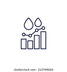 oil prices growth, growing chart line icon