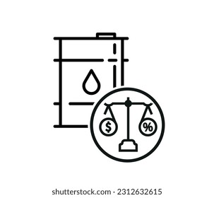 oil prices. increase or decrease in diesel prices. world oil crisis. vector.
