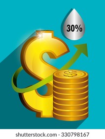 Oil prices and industry graphic design, vector illustration