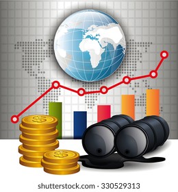 Oil prices infographic design, vector illustration eps10.