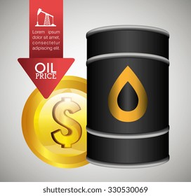Oil prices infographic design, vector illustration eps10.