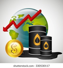 Oil prices infographic design, vector illustration eps10.