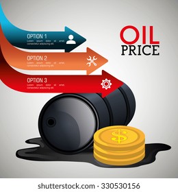 Oil prices infographic design, vector illustration eps10.