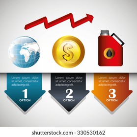 Oil prices infographic design, vector illustration eps10.