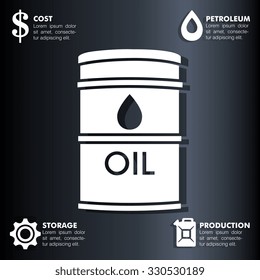 Oil prices infographic design, vector illustration eps10.