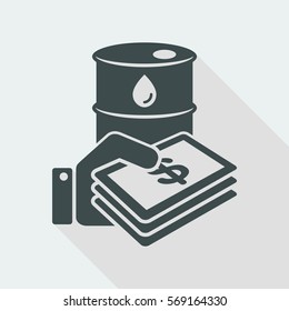 Oil prices - Vector flat icon