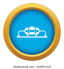 Oil production icon blue vector isolated on white background for any design