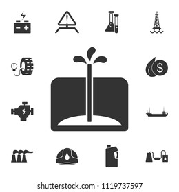Oil production icon. Simple element illustration. Oil production symbol design from Petrol collection set. Can be used for web and mobile on white background