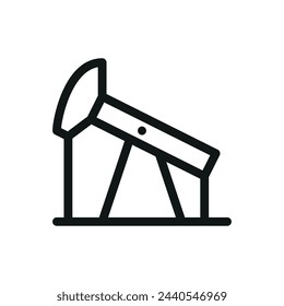 Oil production isolated icon, oil industry vector symbol with editable stroke