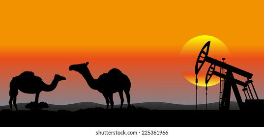 Oil Production Middle East Industrial Background