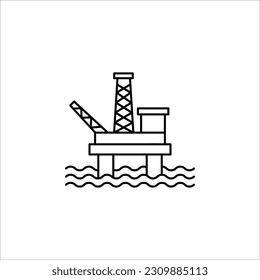 Bomba de aceite en diseño plano negro para sitio web, aplicación móvil, presentación, infografía sobre fondo blanco. ilustración vectorial