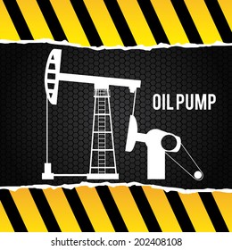 oil pump design over pattern background vector illustration