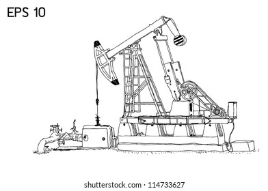 oil pump with EPS 10 VECTOR