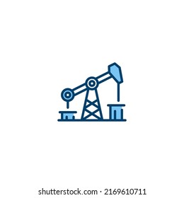 Oil Pump filled line icon. linear style sign for mobile concept and web design. Outline vector icon. Symbol, logo illustration. Vector graphic