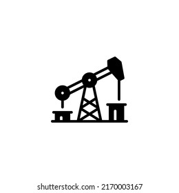 Oil Pump filled line icon. linear style sign for mobile concept and web design. Outline vector icon. Symbol, logo illustration. Vector graphic