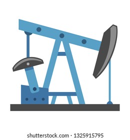 Oil pump flat design on white background