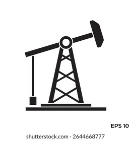 oil pump flat icon vector