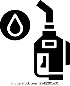 Oil Pump Glyph Icon - Single Icon, Vector