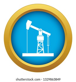 Oil pump icon blue vector isolated on white background for any design