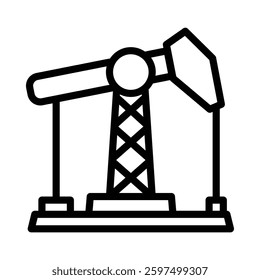 Oil Pump icon illustration in line style. Perfect for website mobile app presentation. Suitable for any user interface and user experience