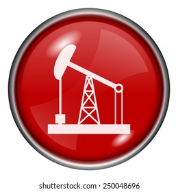 Oil pump icon. Internet button on white background. 