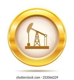 Oil pump icon. Internet button on white background. EPS10 vector. 