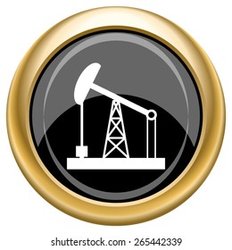 Oil pump icon. Internet button on white  background. EPS10 Vector. 