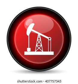 Oil pump icon. Internet button on white background. EPS10 vector
