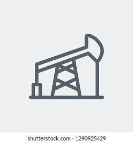 Oil pump icon isolated on background. The environment symbol modern, simple, vector, icon for website design, mobile app, ui. Vector Illustration