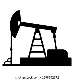 Oil pump icon isolated on white background.  Flat design. Vector illustration