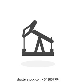 Oil pump icon isolated on white background. Oil pump vector logo. Flat design style. Modern vector pictogram for web graphics - stock vector