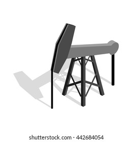Oil pump icon in isometric 3d style on a white background