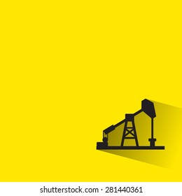 oil pump icon with long shadow.